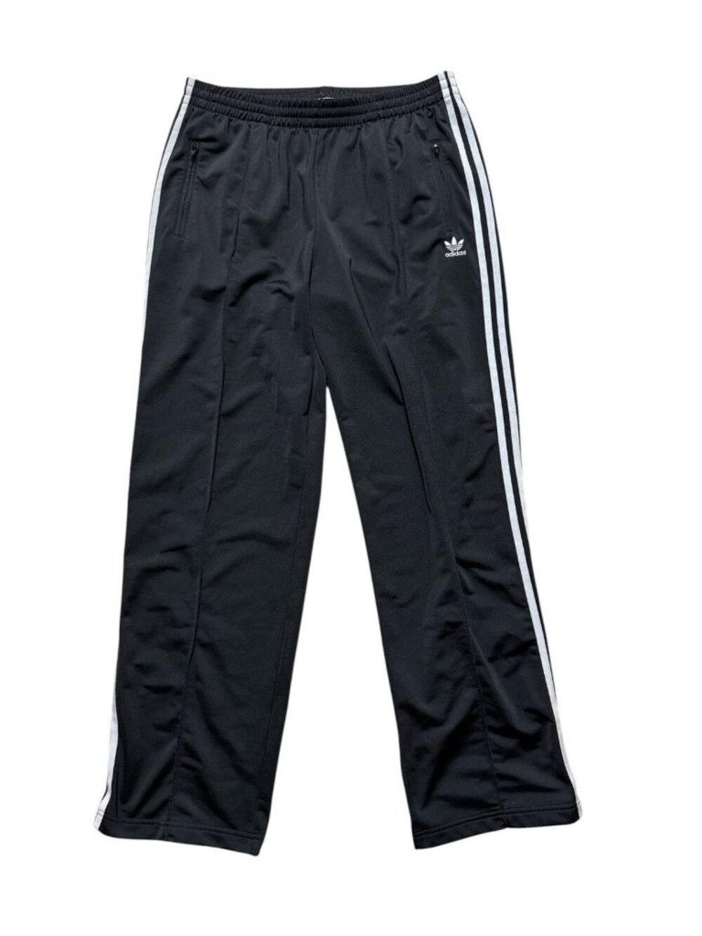 Adidas Track Pants XL Black 3 Stripe Athletic Joggers Mens Activewear